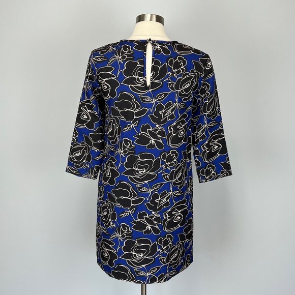 Ottod’Ame Womens Blue Floral Mini Shift Dress Stretch made in Italy size 6 - Picture 8 of 14